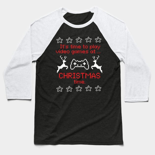 It's time to play video games at Christmas time Baseball T-Shirt by InnerYou